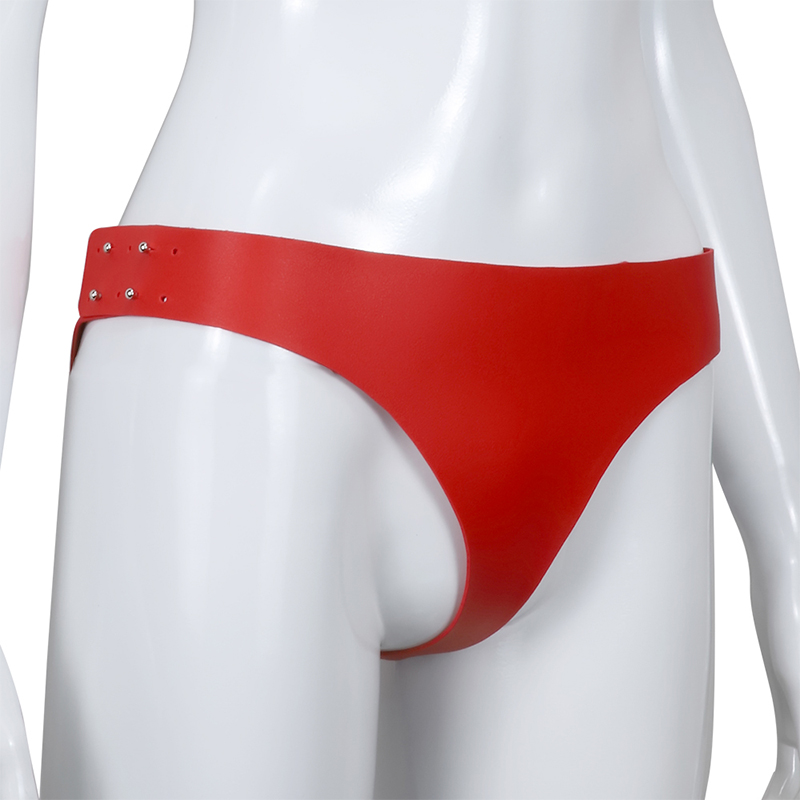 RYSC-028 Red thong Lederhosen SM Bondage Anzug für Erwachsene Sexspielzeug